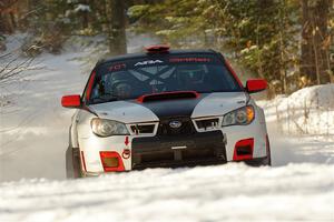 Jason Cook / Maggie Tu Subaru WRX on SS1.