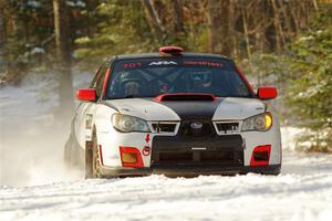 Jason Cook / Maggie Tu Subaru WRX on SS1.