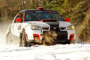 Jason Cook / Maggie Tu Subaru WRX on SS1.