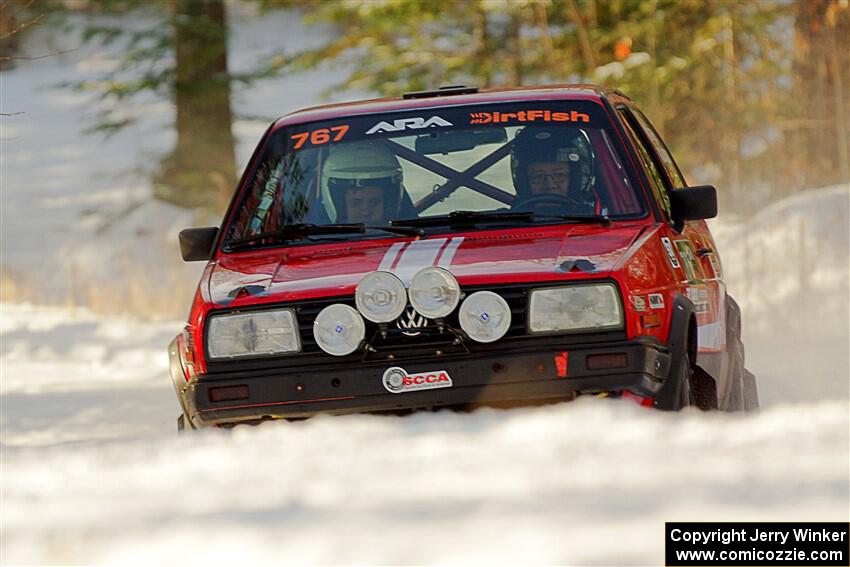 Nino Ortega / Neil CarlinSchauer VW GTI on SS1.