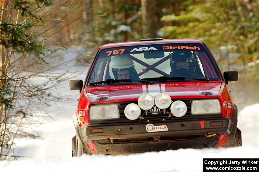 Nino Ortega / Neil CarlinSchauer VW GTI on SS1.