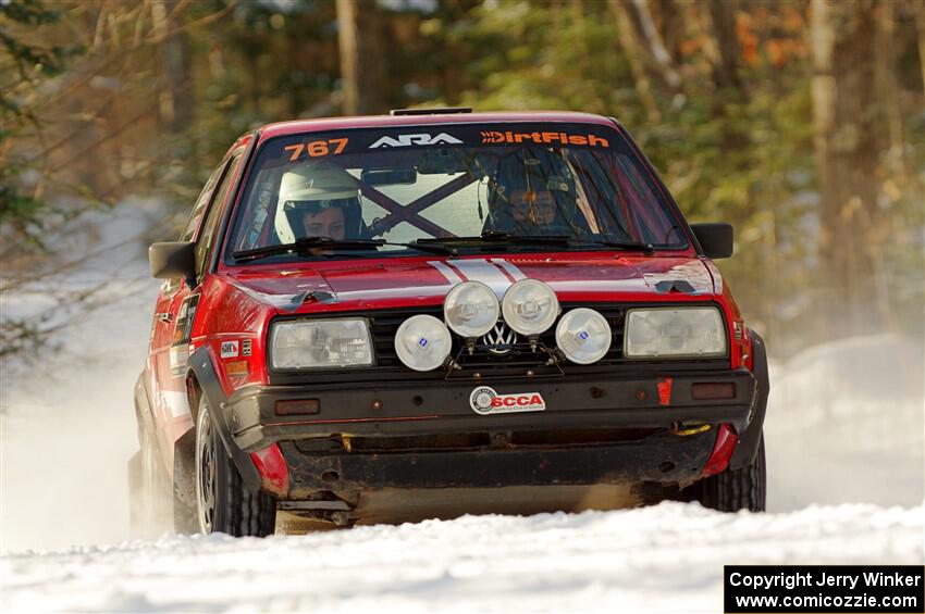 Nino Ortega / Neil CarlinSchauer VW GTI on SS1.