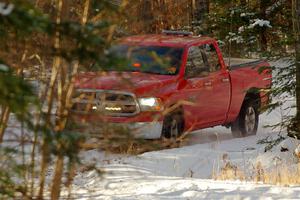 A Dodge Ram 1500 pickup sweeps SS1.