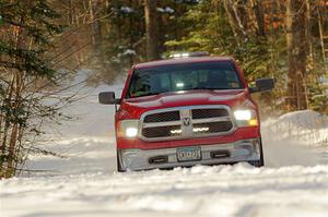 A Dodge Ram 1500 pickup sweeps SS1.