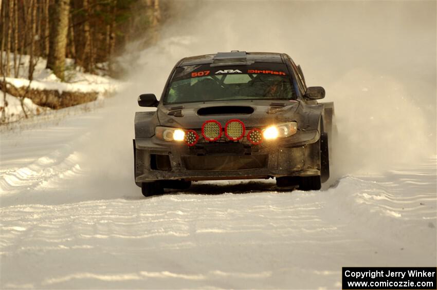 Daryl Bergen / Karl Bergen Subaru WRX STi on SS2.