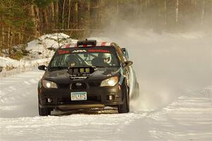 Matt James / Abbey James Subaru Impreza on SS2.