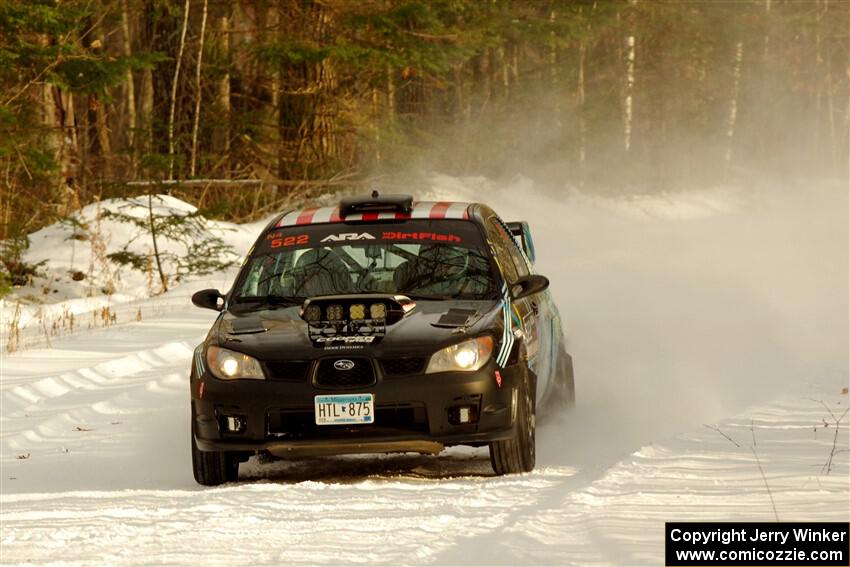 Matt James / Abbey James Subaru Impreza on SS2.