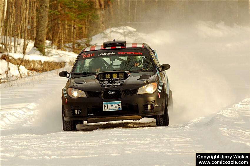 Matt James / Abbey James Subaru Impreza on SS2.