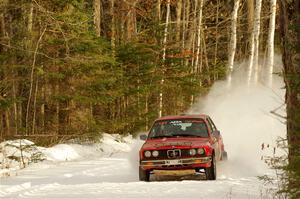 Levi Johnson / Josh Nykanen BMW 325e on SS2.