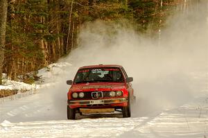 Levi Johnson / Josh Nykanen BMW 325e on SS2.