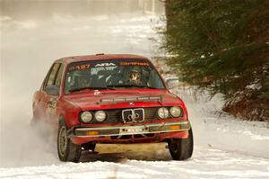 Levi Johnson / Josh Nykanen BMW 325e on SS2.