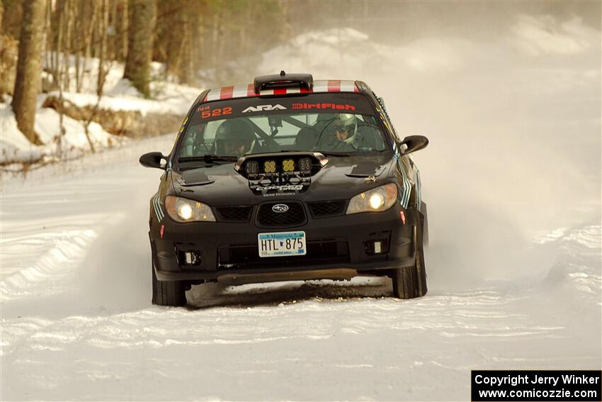 Matt James / Abbey James Subaru Impreza on SS2.