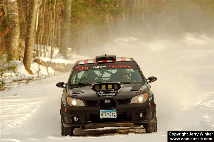 Matt James / Abbey James Subaru Impreza on SS2.