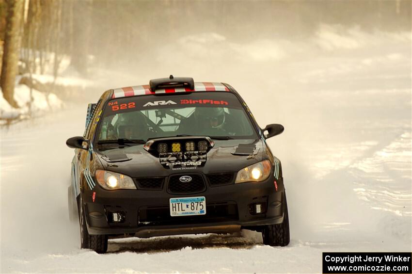 Matt James / Abbey James Subaru Impreza on SS2.