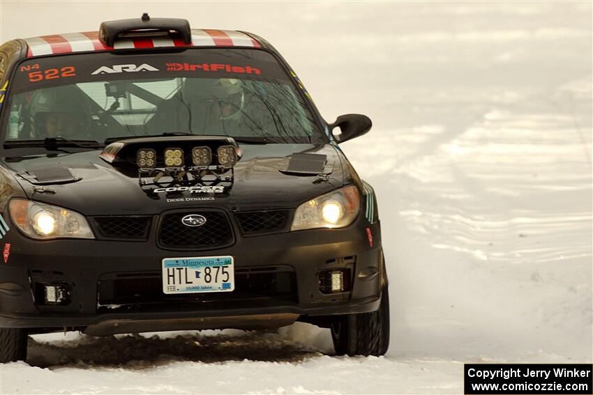 Matt James / Abbey James Subaru Impreza on SS2.