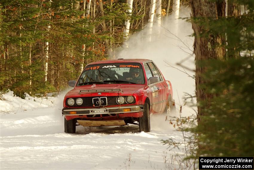 Levi Johnson / Josh Nykanen BMW 325e on SS2.