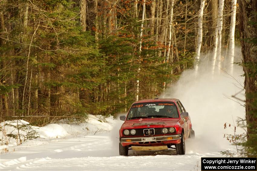 Levi Johnson / Josh Nykanen BMW 325e on SS2.