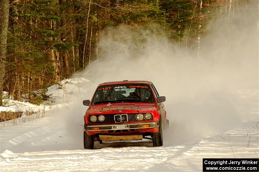 Levi Johnson / Josh Nykanen BMW 325e on SS2.