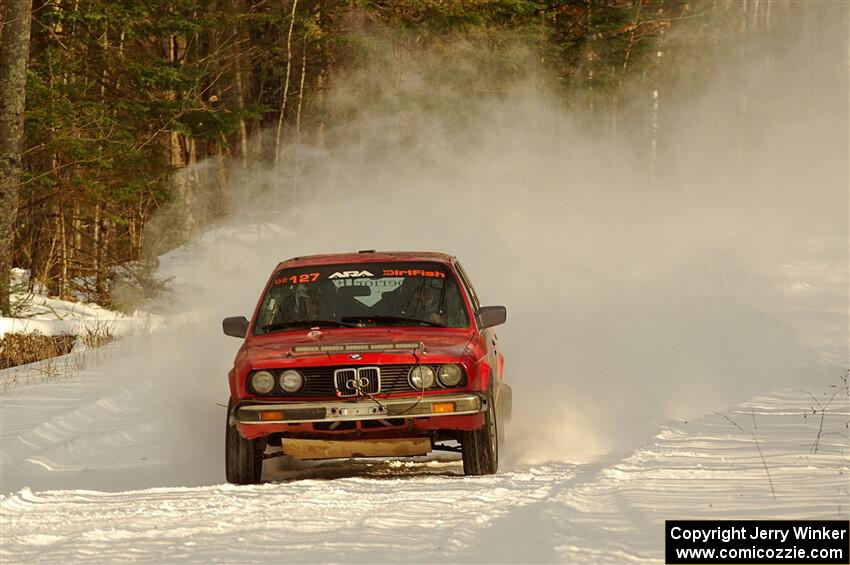 Levi Johnson / Josh Nykanen BMW 325e on SS2.