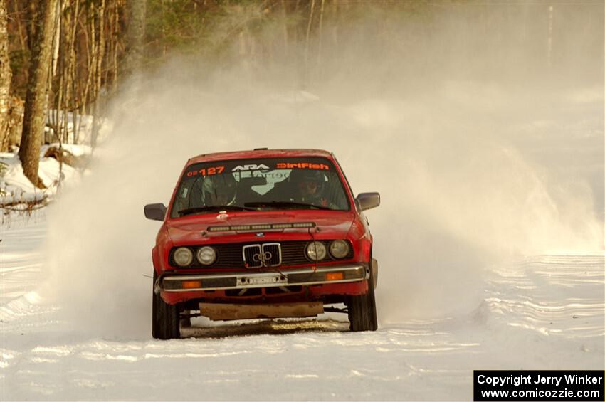 Levi Johnson / Josh Nykanen BMW 325e on SS2.