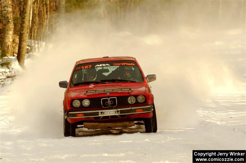 Levi Johnson / Josh Nykanen BMW 325e on SS2.