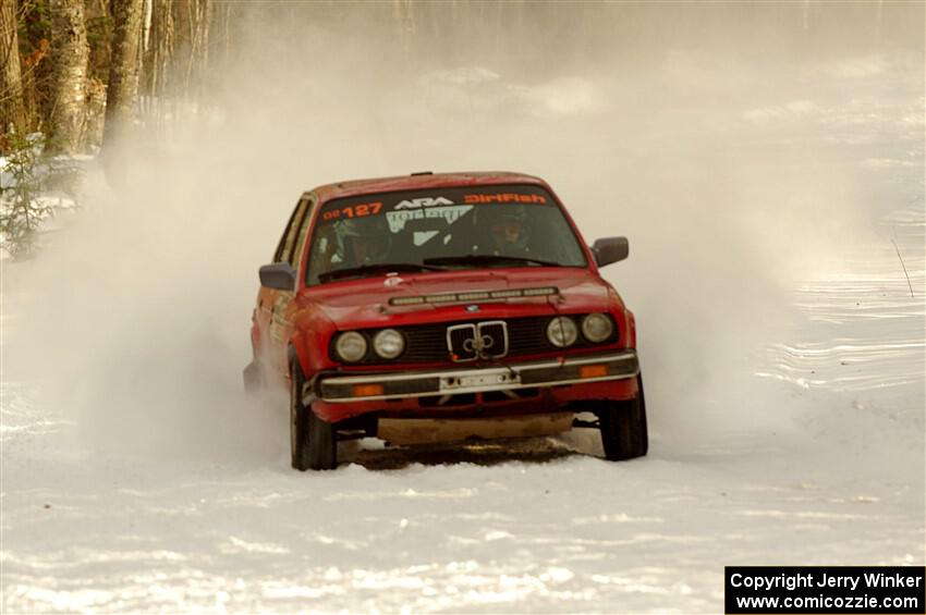 Levi Johnson / Josh Nykanen BMW 325e on SS2.