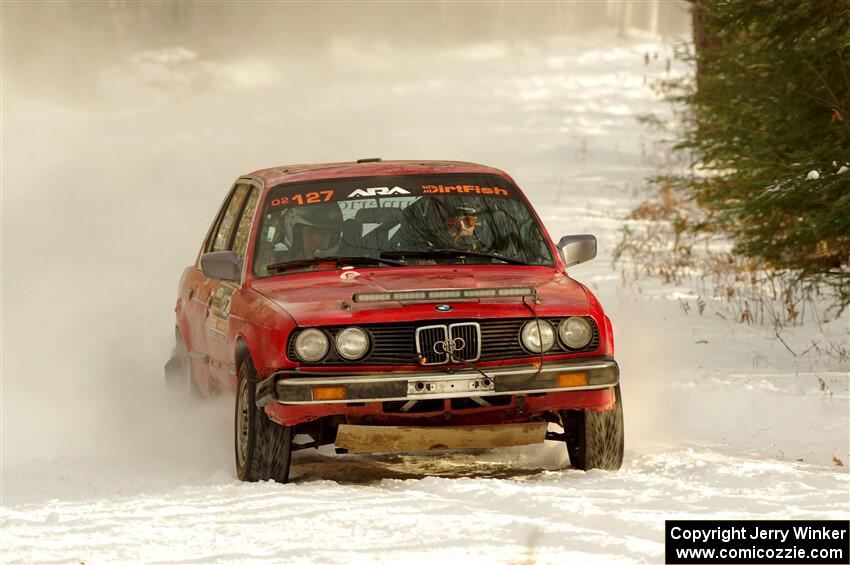 Levi Johnson / Josh Nykanen BMW 325e on SS2.