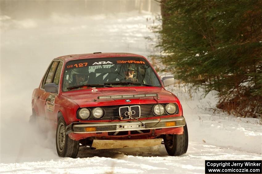 Levi Johnson / Josh Nykanen BMW 325e on SS2.