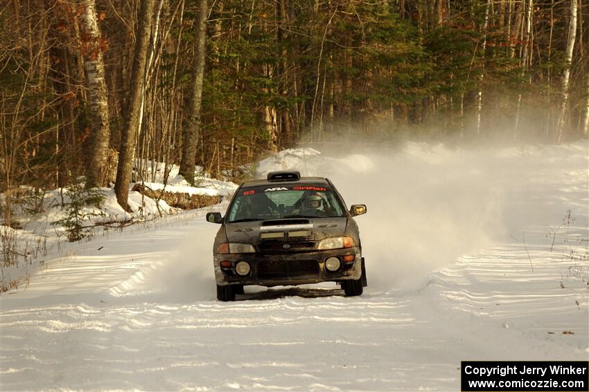 Jacob Kohler / Bill Codere Subaru Impreza on SS2.