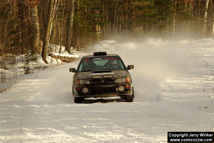 Jacob Kohler / Bill Codere Subaru Impreza on SS2.