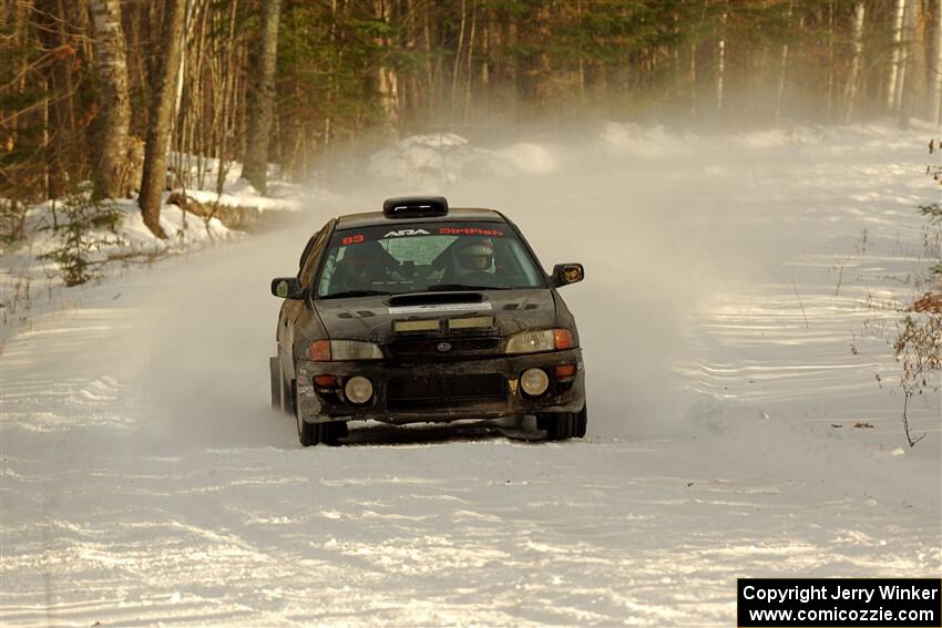 Jacob Kohler / Bill Codere Subaru Impreza on SS2.