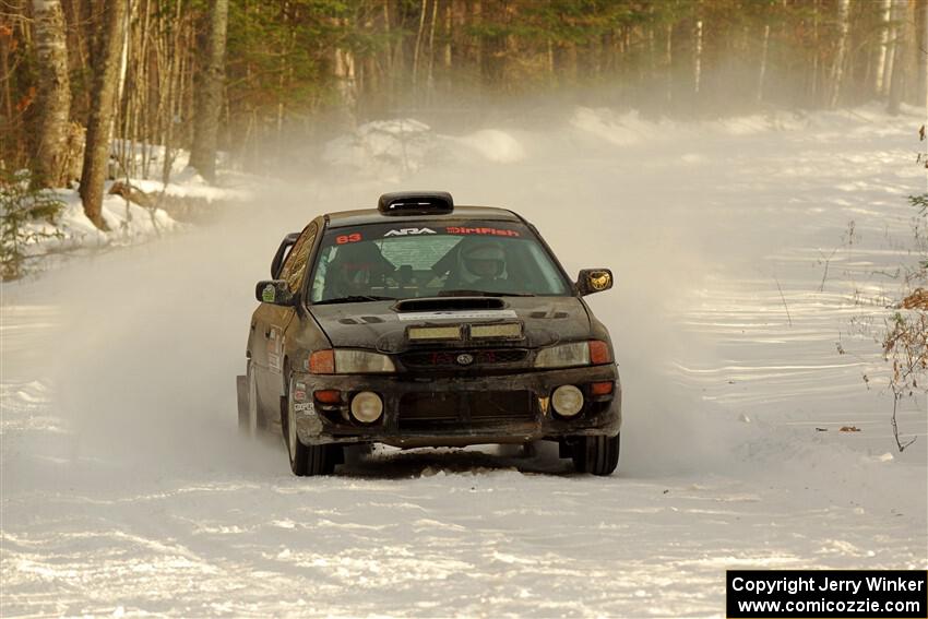 Jacob Kohler / Bill Codere Subaru Impreza on SS2.