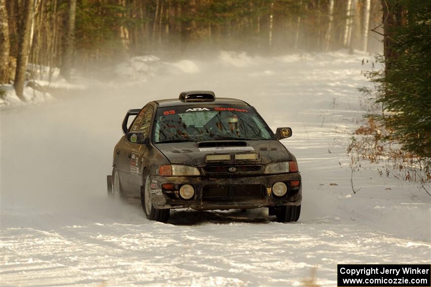 Jacob Kohler / Bill Codere Subaru Impreza on SS2.