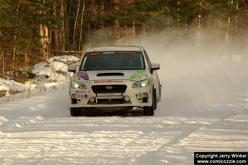 Jamey Randall / Geoff Youngdahl Subaru WRX on SS2.