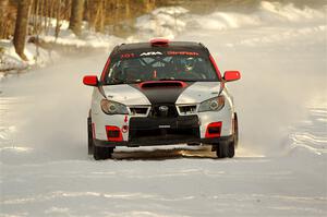 Jason Cook / Maggie Tu Subaru WRX on SS2.