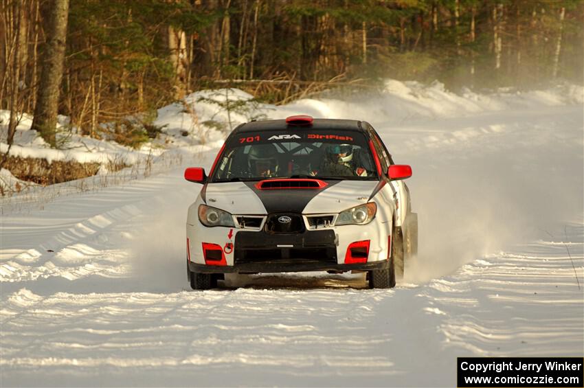 Jason Cook / Maggie Tu Subaru WRX on SS2.