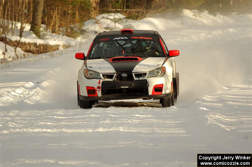 Jason Cook / Maggie Tu Subaru WRX on SS2.