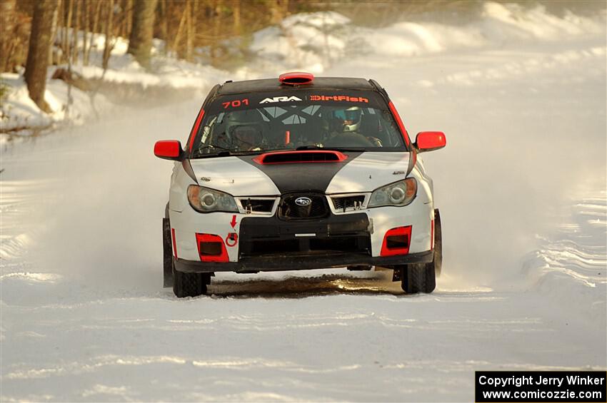 Jason Cook / Maggie Tu Subaru WRX on SS2.