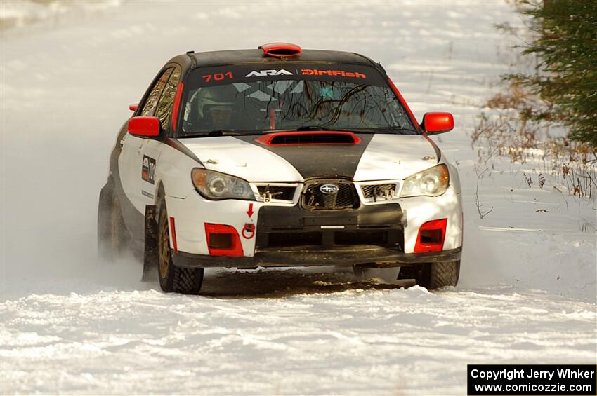 Jason Cook / Maggie Tu Subaru WRX on SS2.