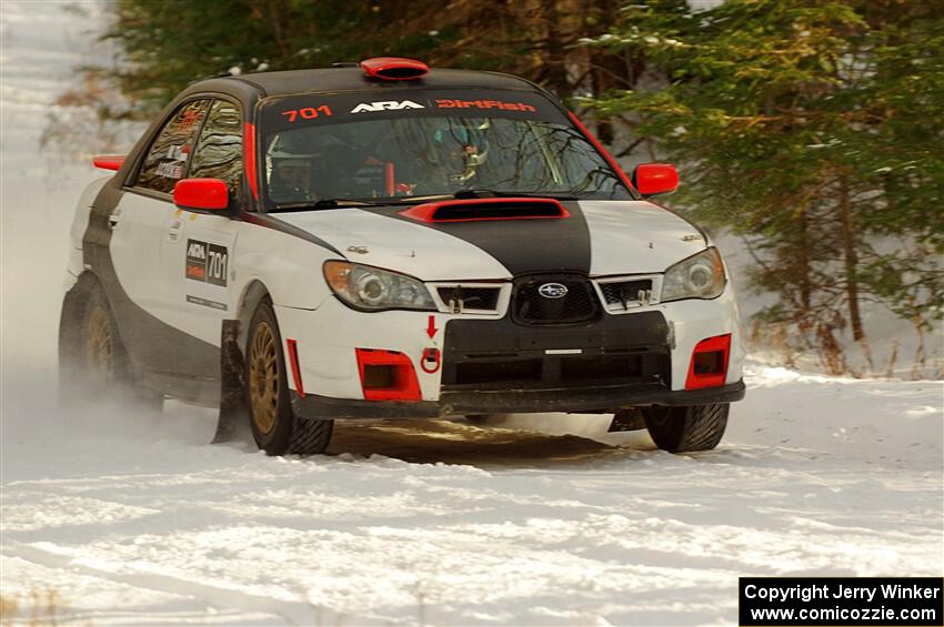 Jason Cook / Maggie Tu Subaru WRX on SS2.