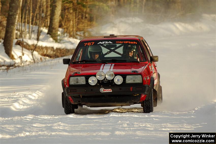 Nino Ortega / Neil CarlinSchauer VW GTI on SS2.