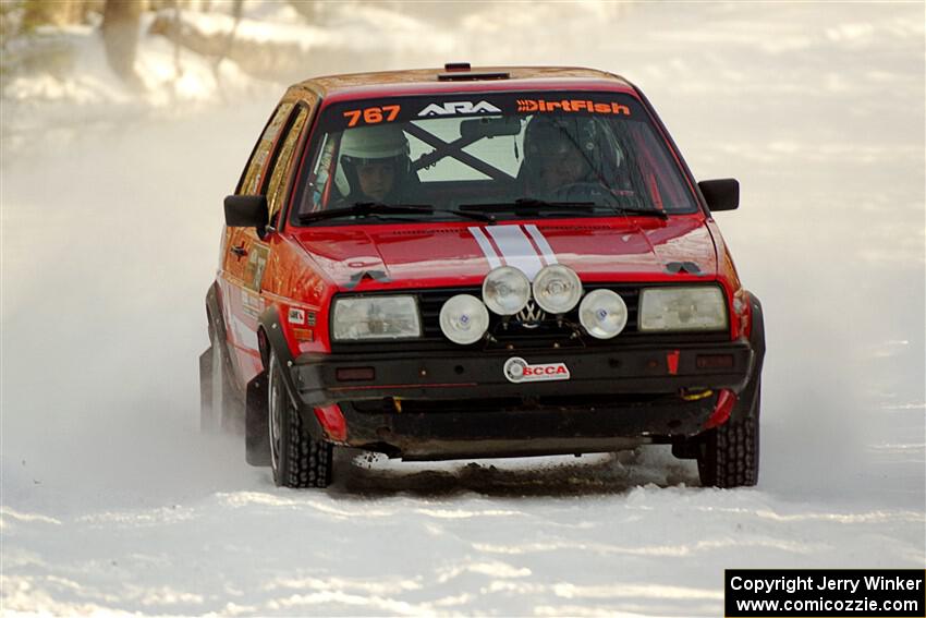 Nino Ortega / Neil CarlinSchauer VW GTI on SS2.