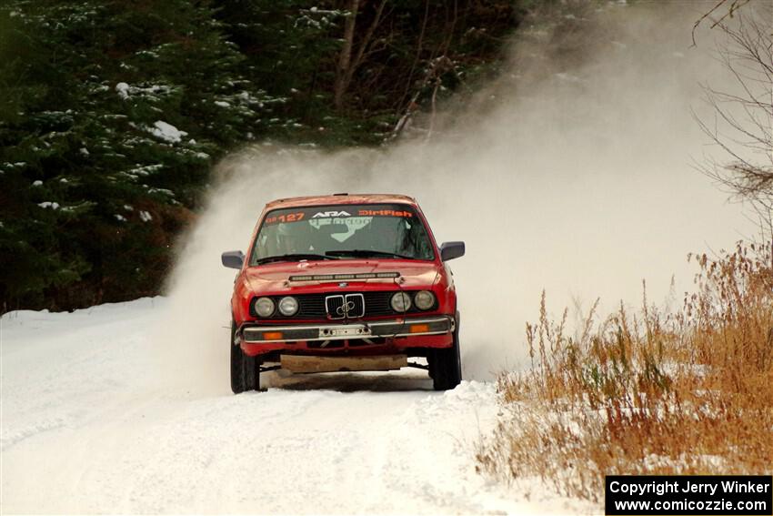 Levi Johnson / Josh Nykanen BMW 325e on SS3.