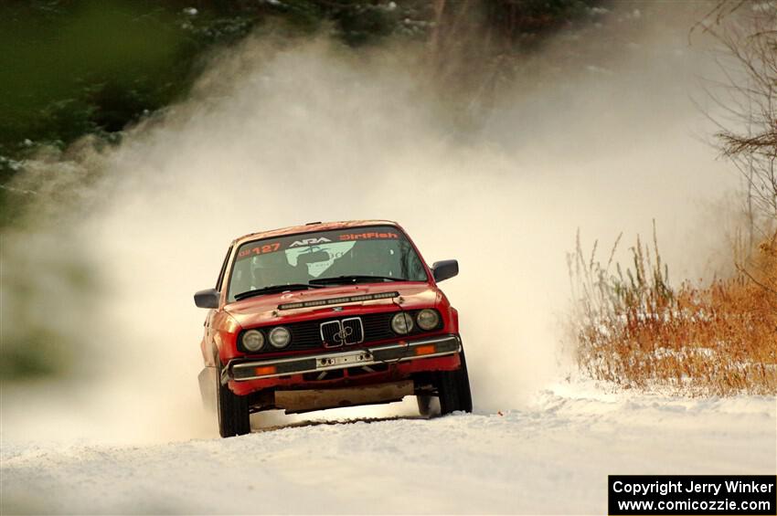 Levi Johnson / Josh Nykanen BMW 325e on SS3.