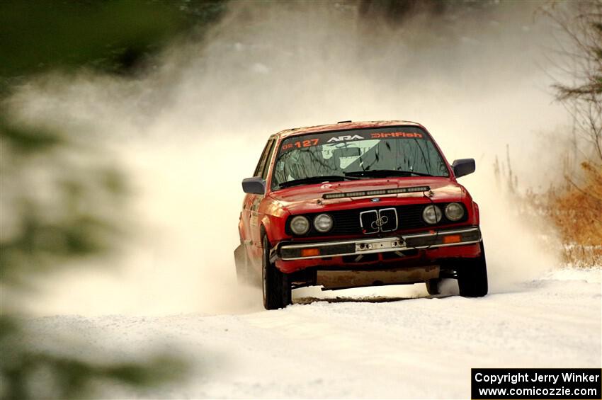 Levi Johnson / Josh Nykanen BMW 325e on SS3.