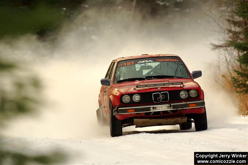 Levi Johnson / Josh Nykanen BMW 325e on SS3.