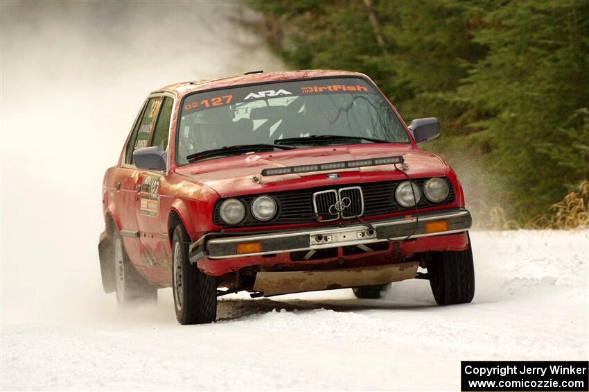 Levi Johnson / Josh Nykanen BMW 325e on SS3.