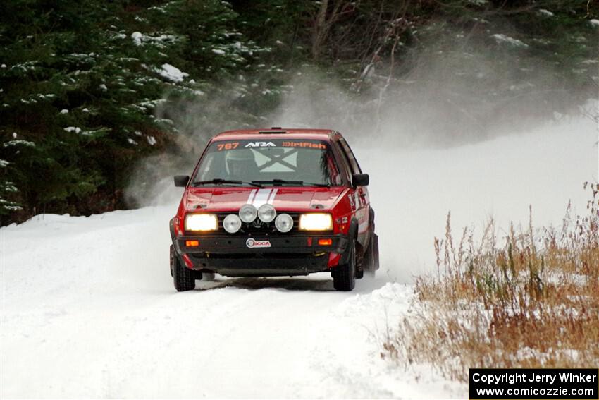 Nino Ortega / Neil CarlinSchauer VW GTI on SS3.