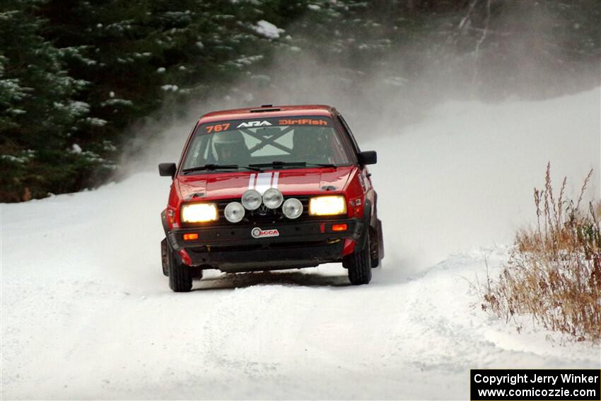 Nino Ortega / Neil CarlinSchauer VW GTI on SS3.