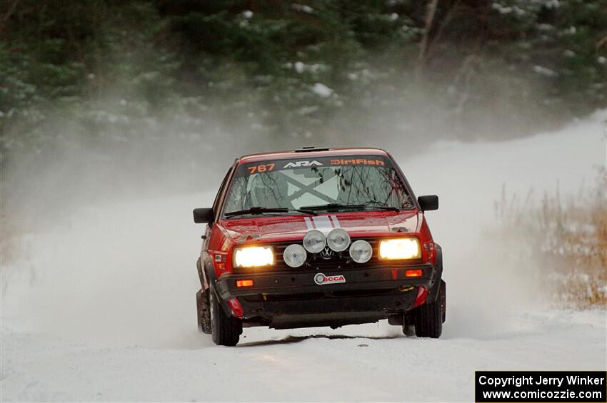 Nino Ortega / Neil CarlinSchauer VW GTI on SS3.